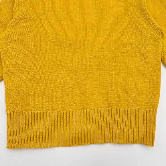 Ann Taylor Sweater‎ Turtleneck Roll Neck Medium Petite Yellow Long Sleeve Women - Picture 5 of 13